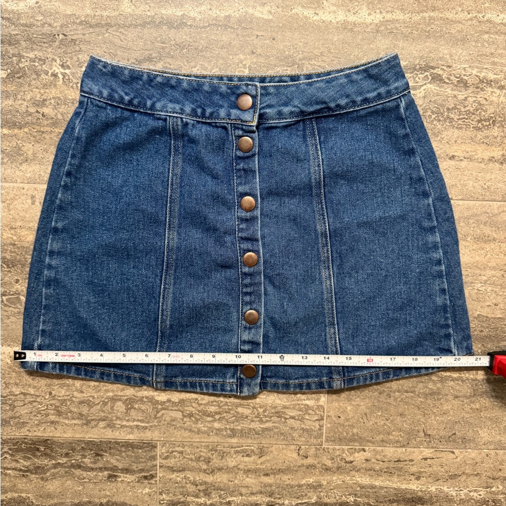 Melville Denim Snap-Front Skirt – Size 26 - Picture 10 of 10